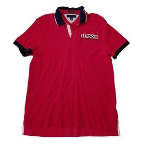 Tommy Hilfiger Red Polo with Navy Accents